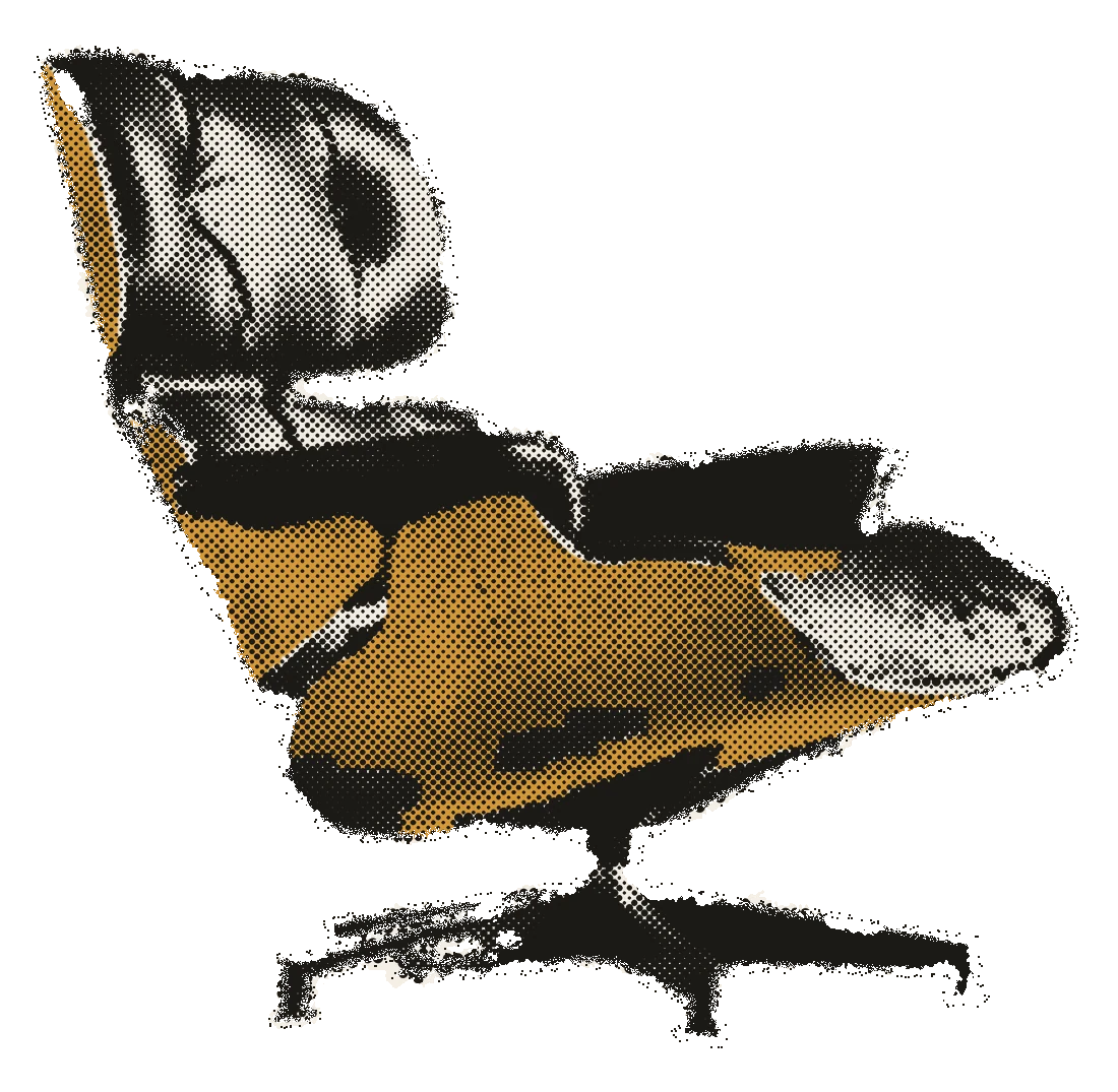 A halftone lounge chair